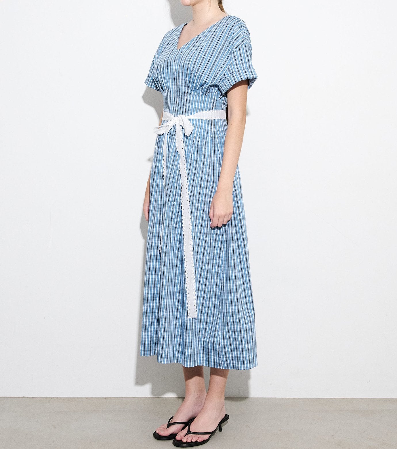 Checkered Round Form Dress