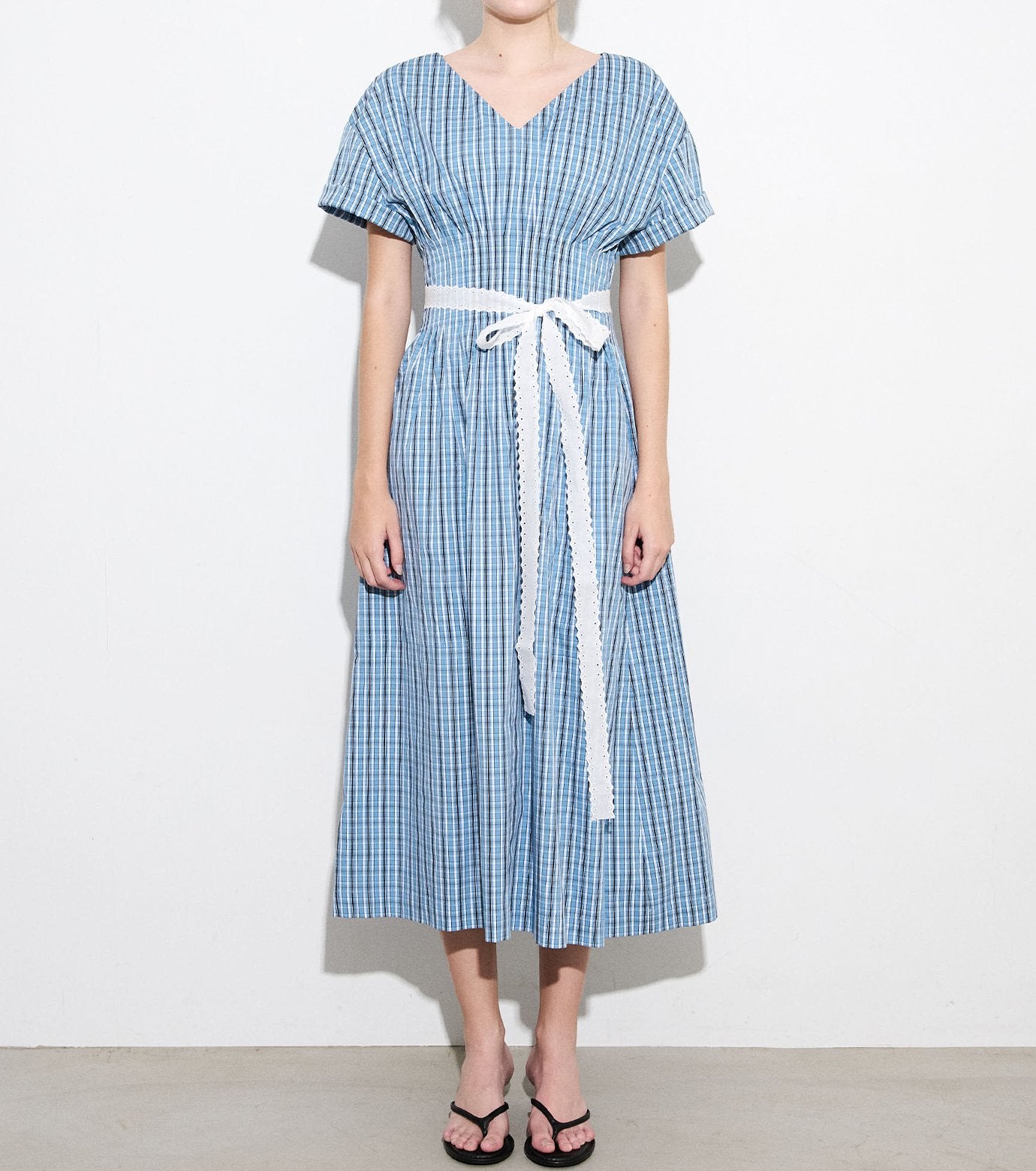 Checkered Round Form Dress