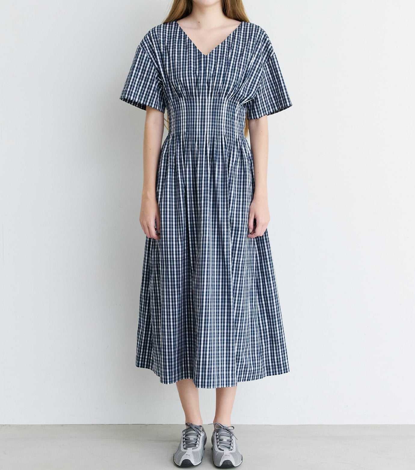 Checkered Round Form Dress
