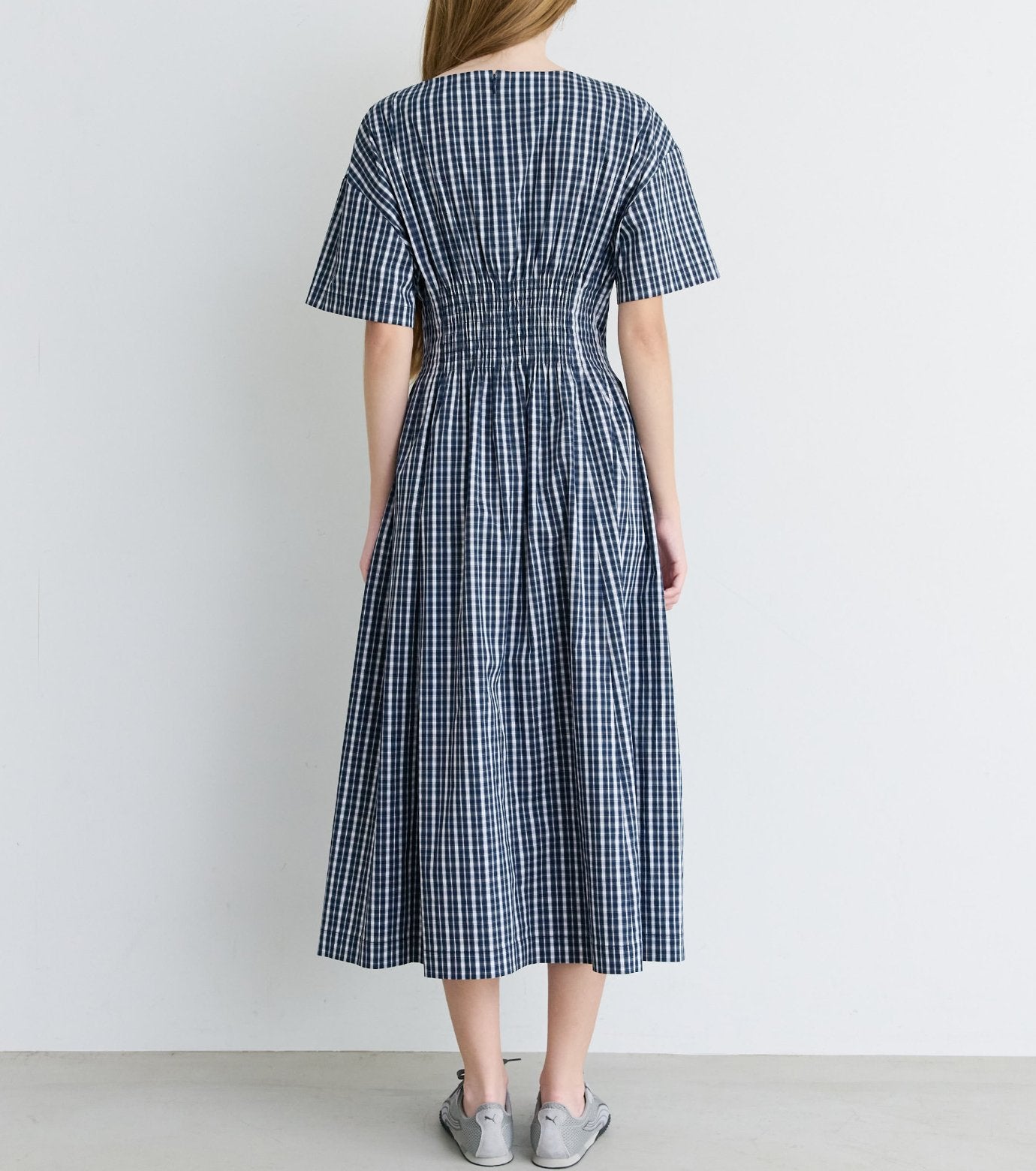 Checkered Round Form Dress