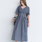 Checkered Round Form Dress