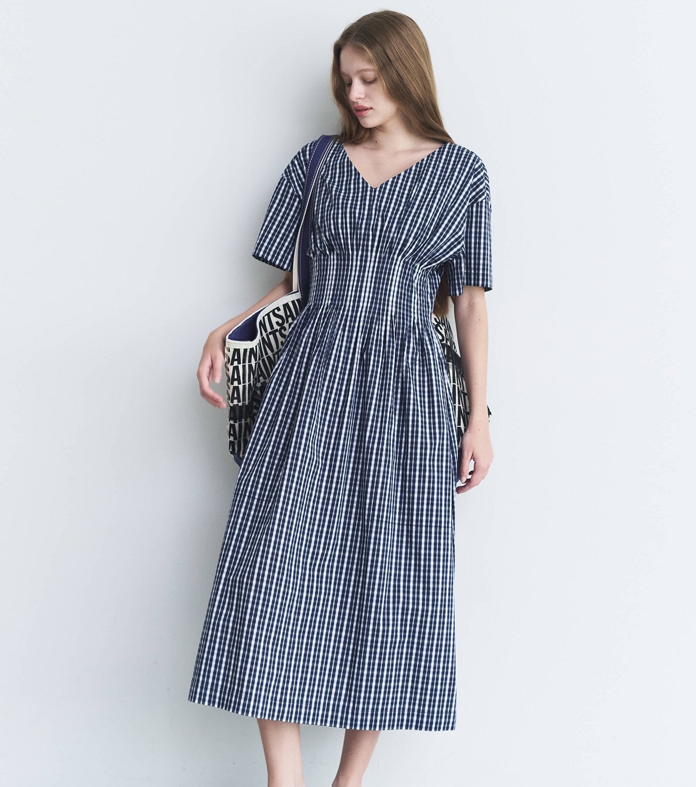 Checkered Round Form Dress