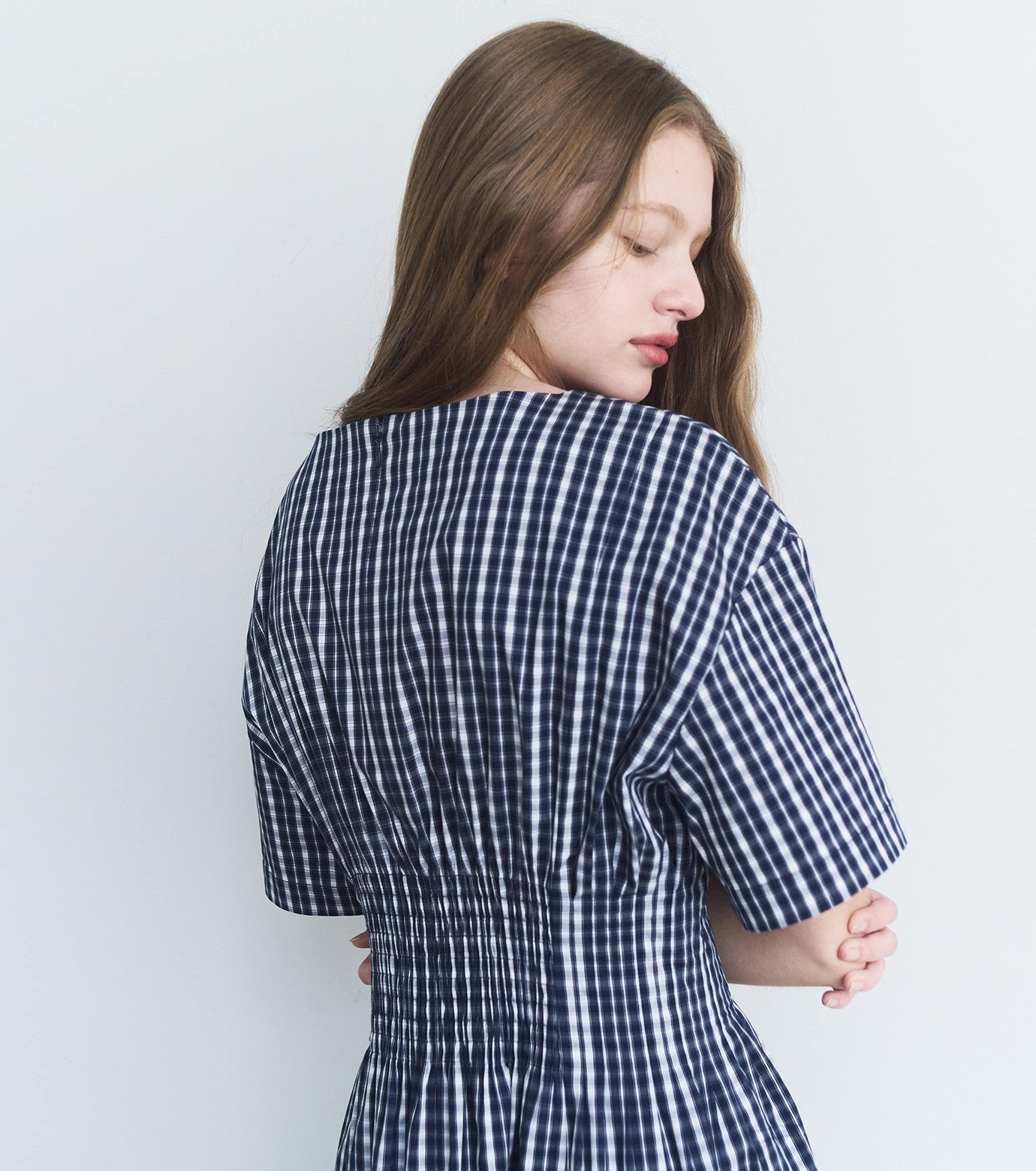 Checkered Round Form Dress