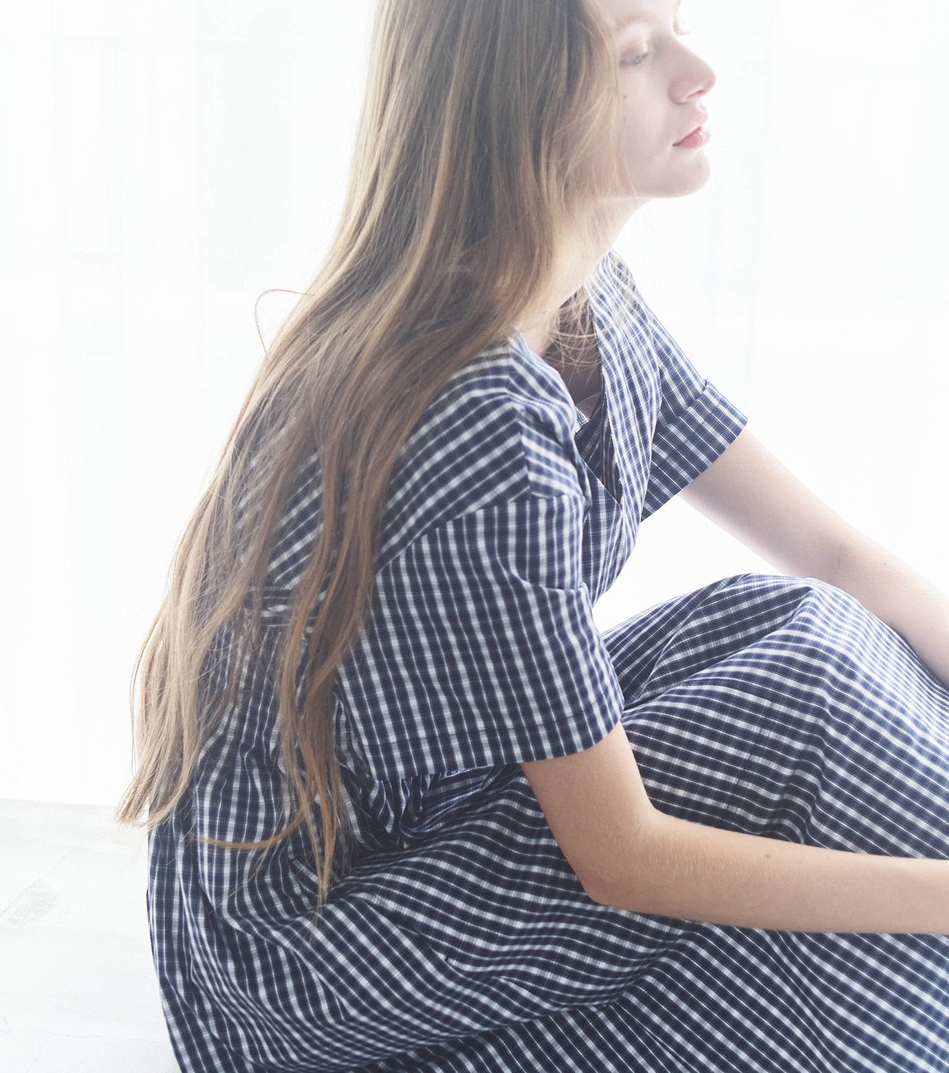 Checkered Round Form Dress