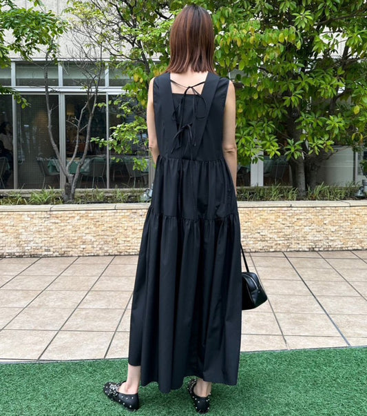 Sleeveless Dress w/Bow Detail