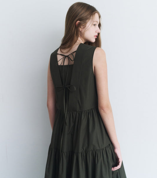 Sleeveless Dress w/Bow Detail
