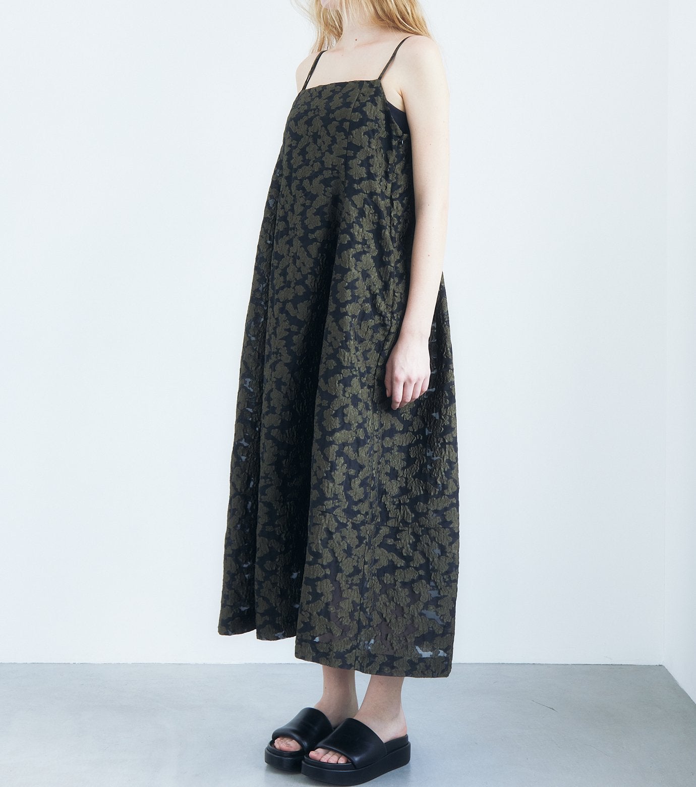 Voluminous Jacquard Cami Dress