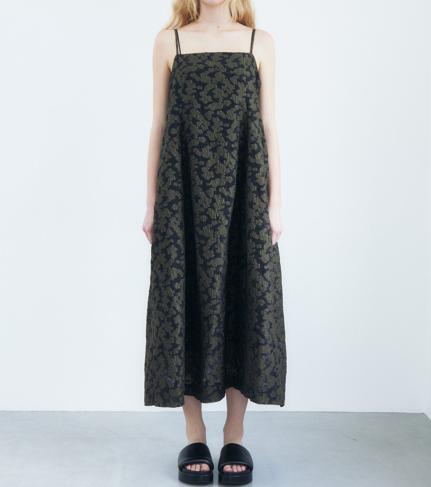 Voluminous Jacquard Cami Dress