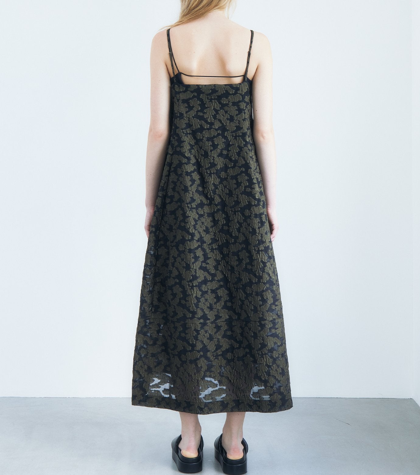 Voluminous Jacquard Cami Dress