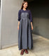 Floral Jacquard Flare Dress
