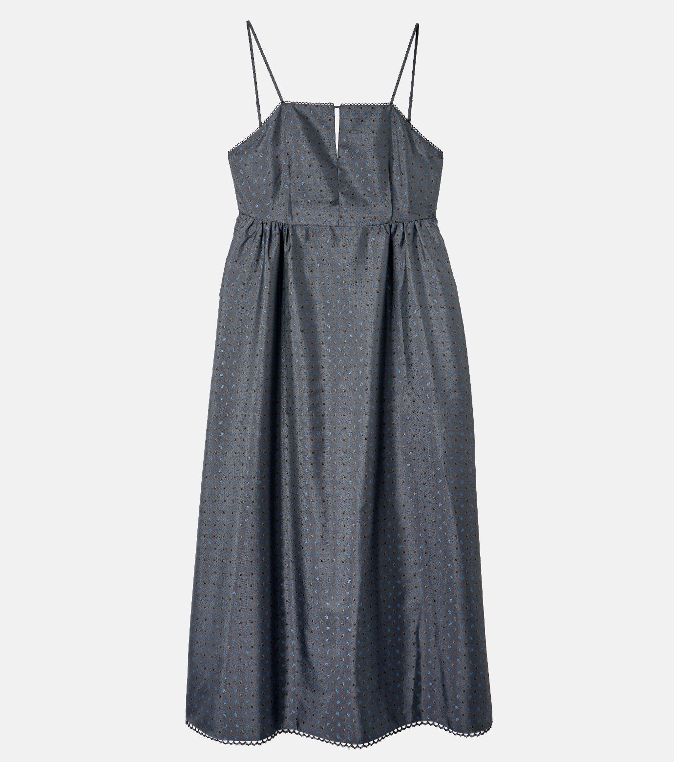Floral Jacquard Flare Dress