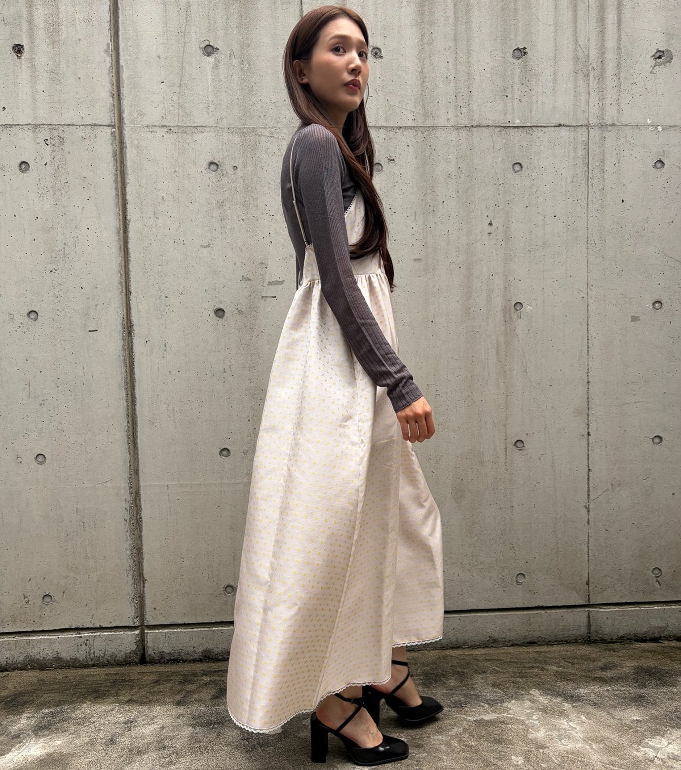 Floral Jacquard Flare Dress