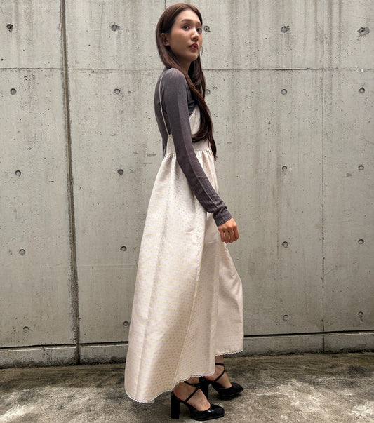 Floral Jacquard Flare Dress