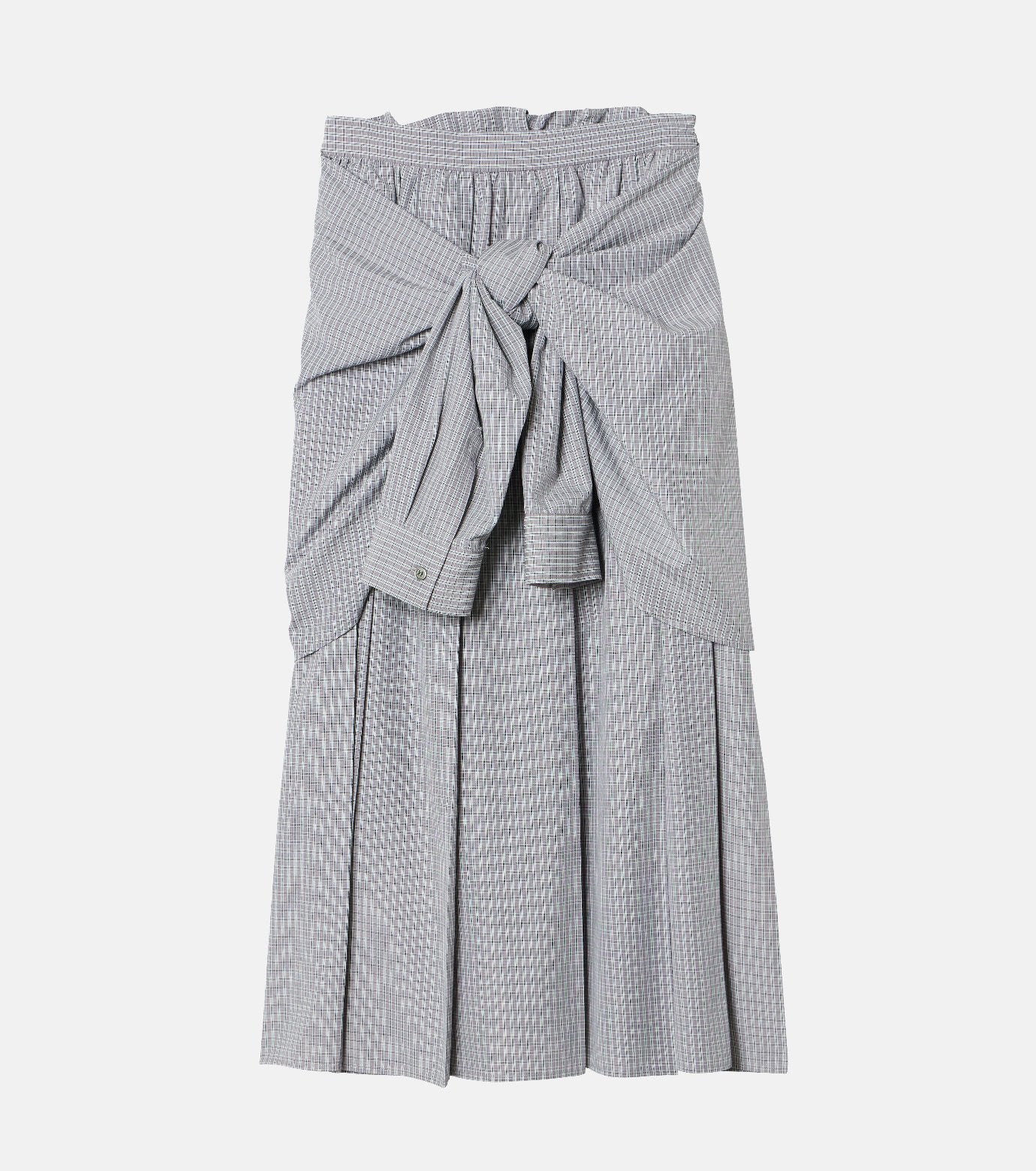 Checked Layered-Look Skirt