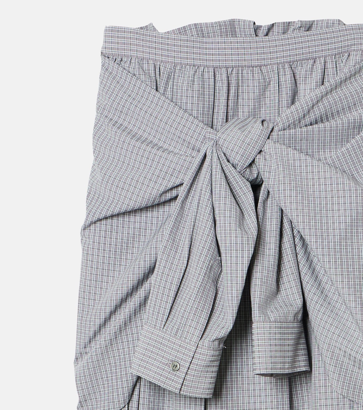 Checked Layered-Look Skirt