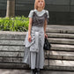 Checked Layered-Look Skirt