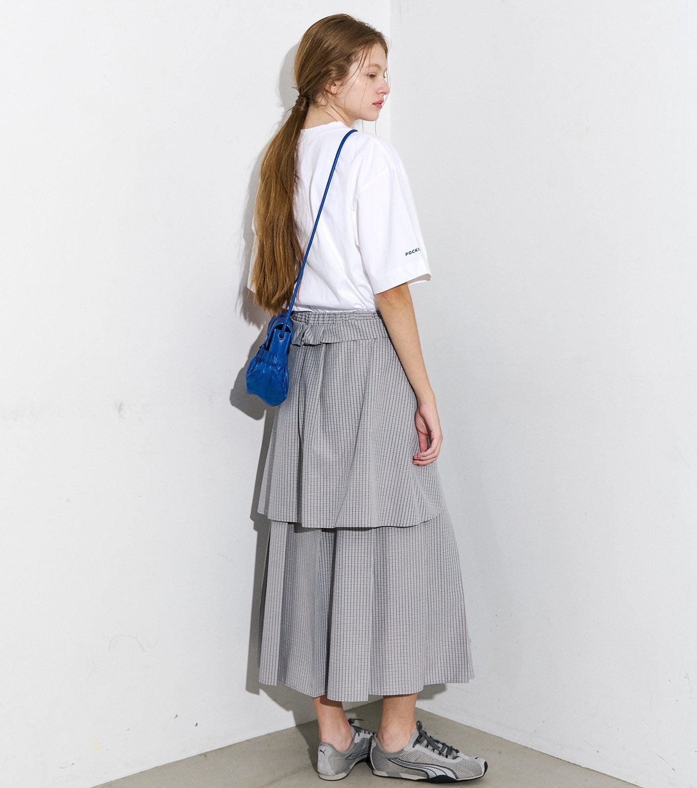 Checked Layered-Look Skirt