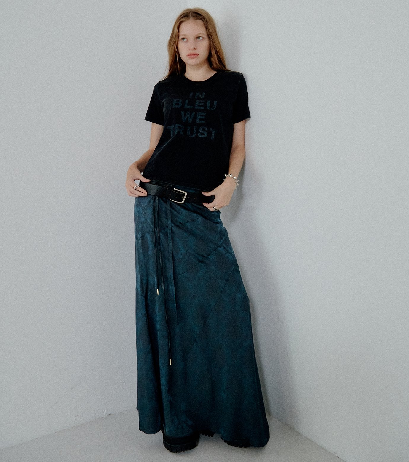 Fluid Satin Maxi Skirt