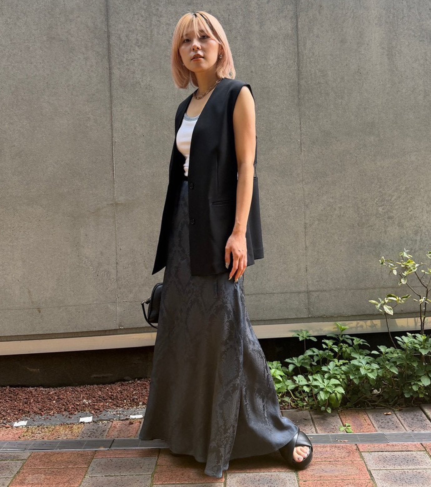 Fluid Satin Maxi Skirt