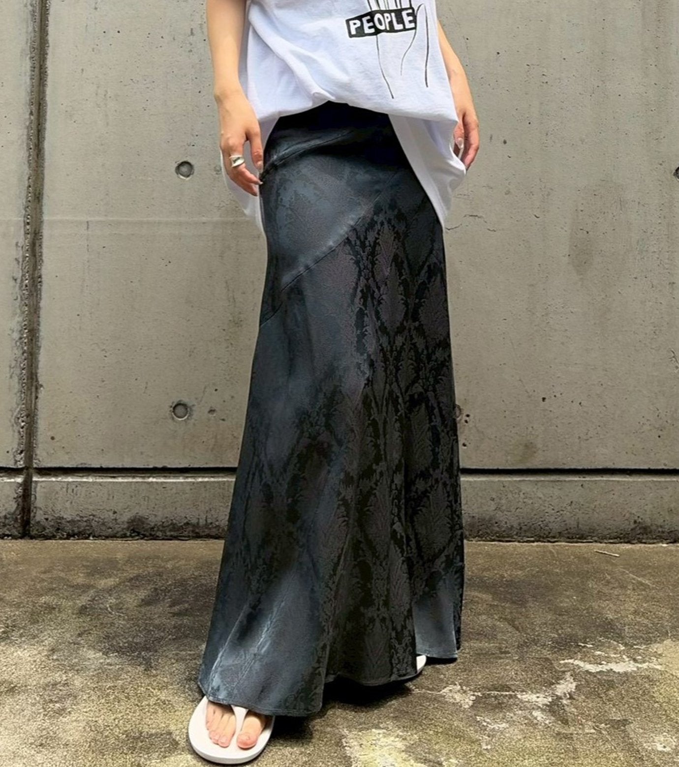 Fluid Satin Maxi Skirt