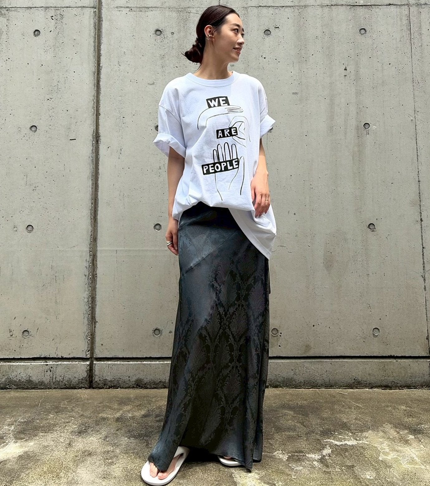 Fluid Satin Maxi Skirt