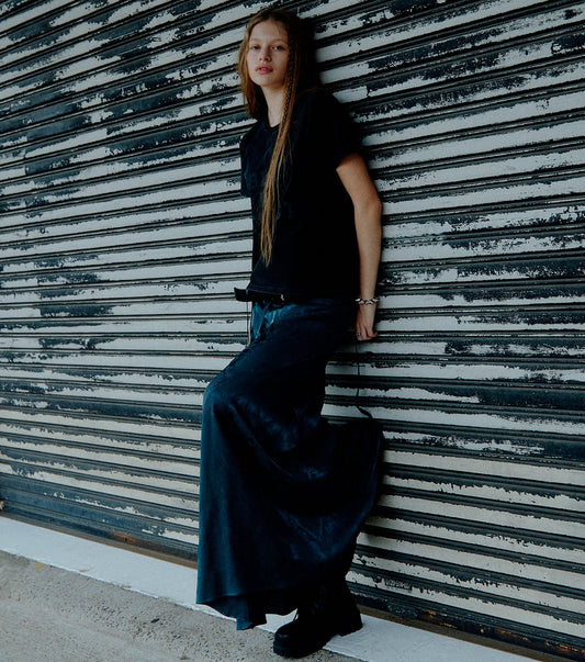 Fluid Satin Maxi Skirt