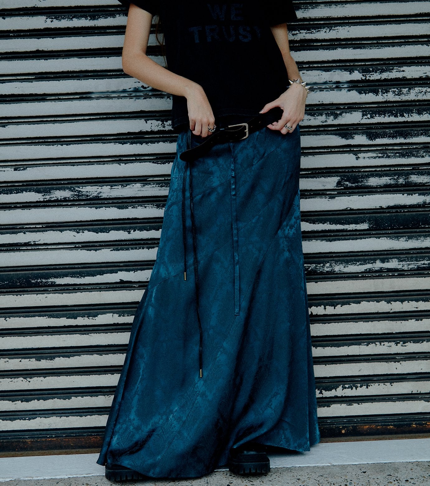 Fluid Satin Maxi Skirt