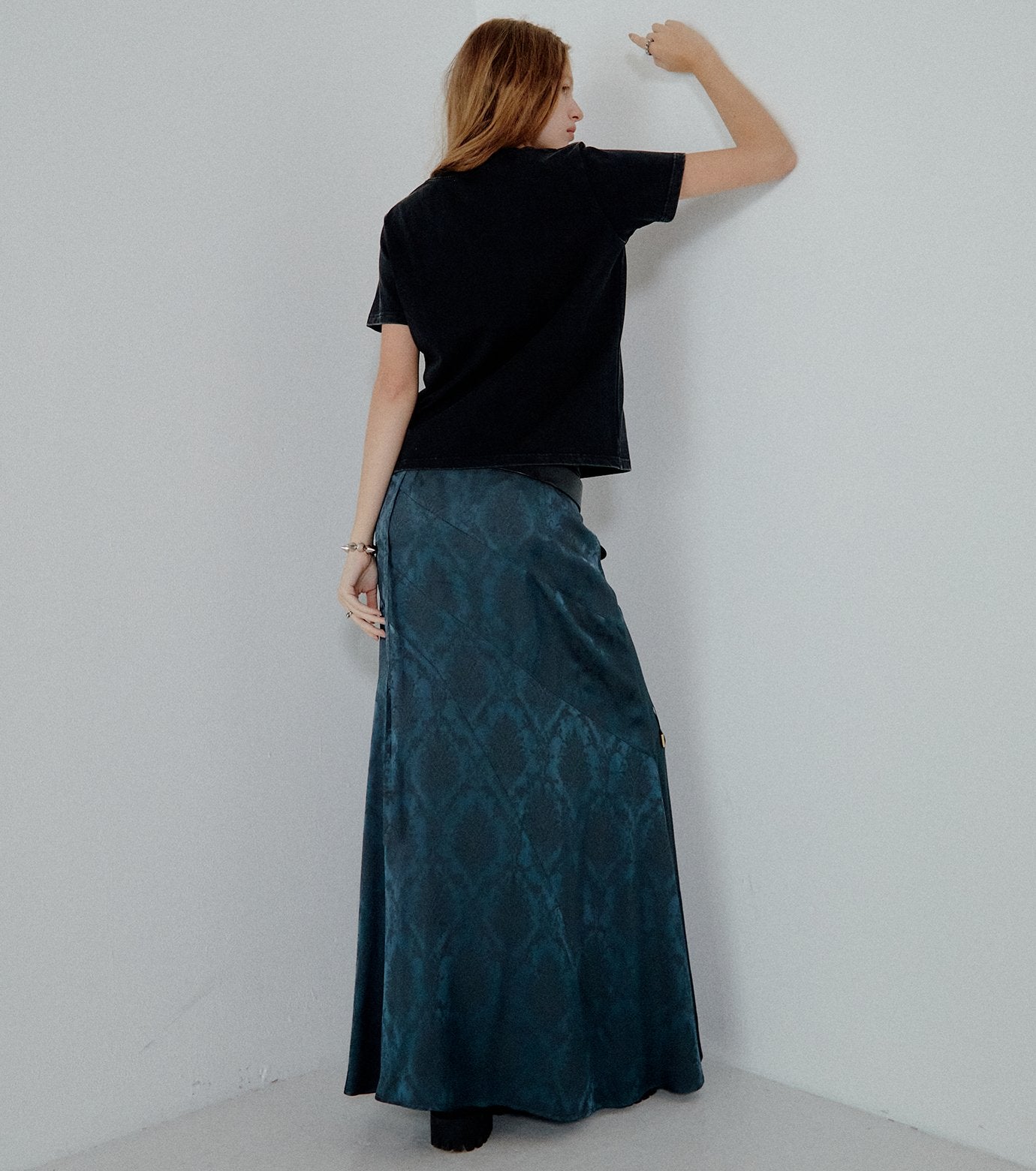 Fluid Satin Maxi Skirt