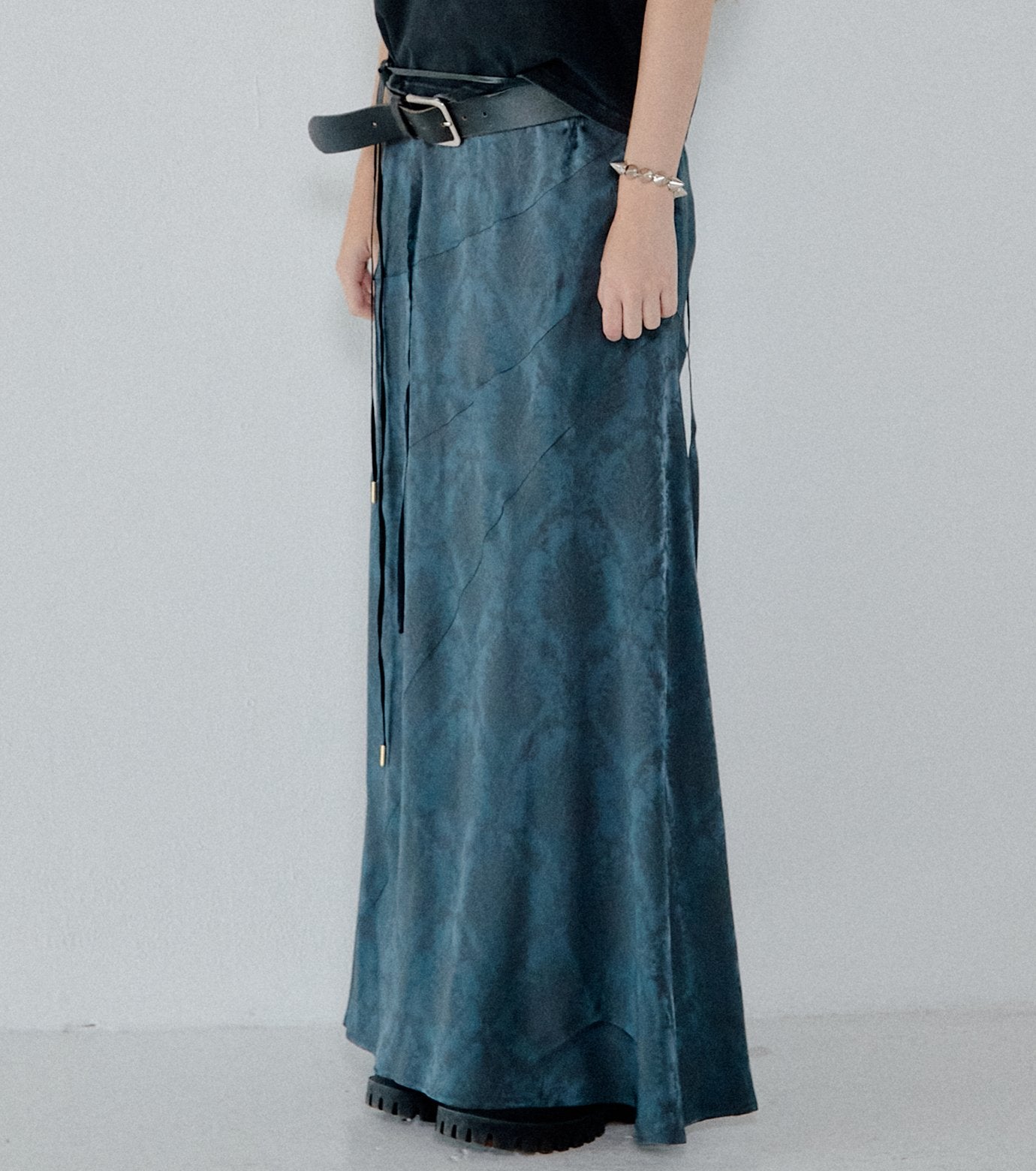 Fluid Satin Maxi Skirt