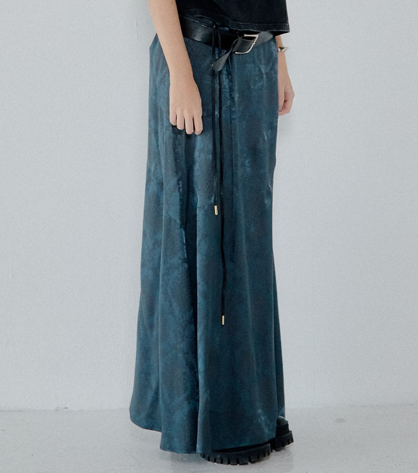 Fluid Satin Maxi Skirt