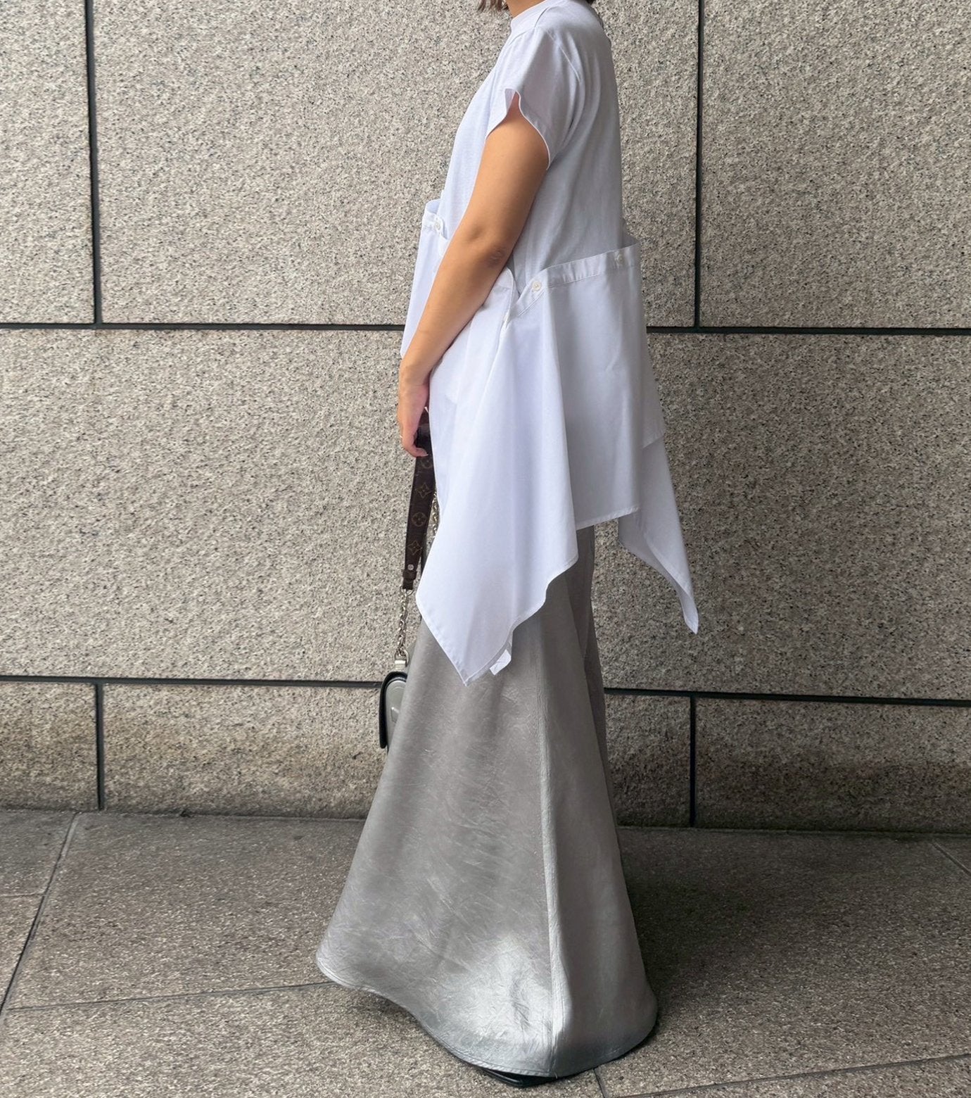 Solid Satin Maxi Skirt