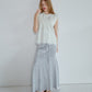 Solid Satin Maxi Skirt