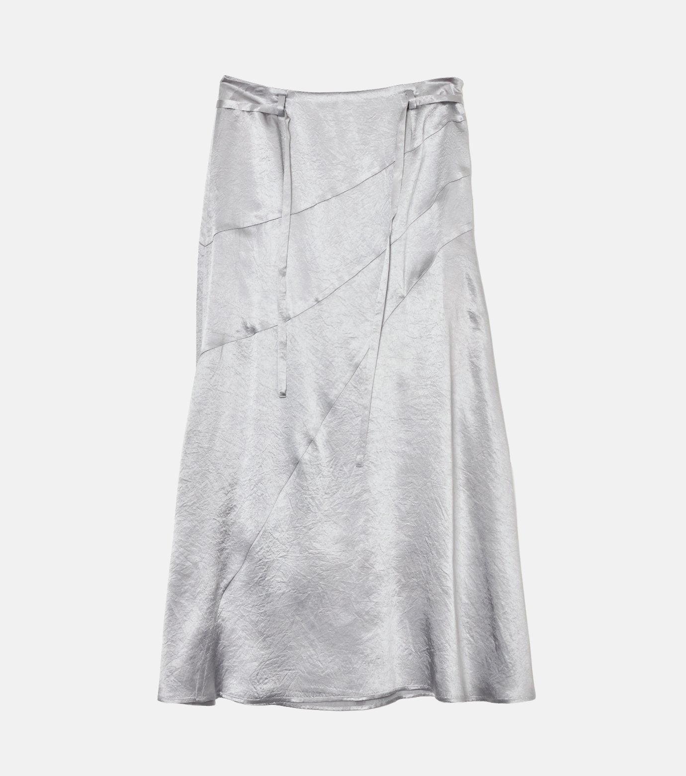 Solid Satin Maxi Skirt
