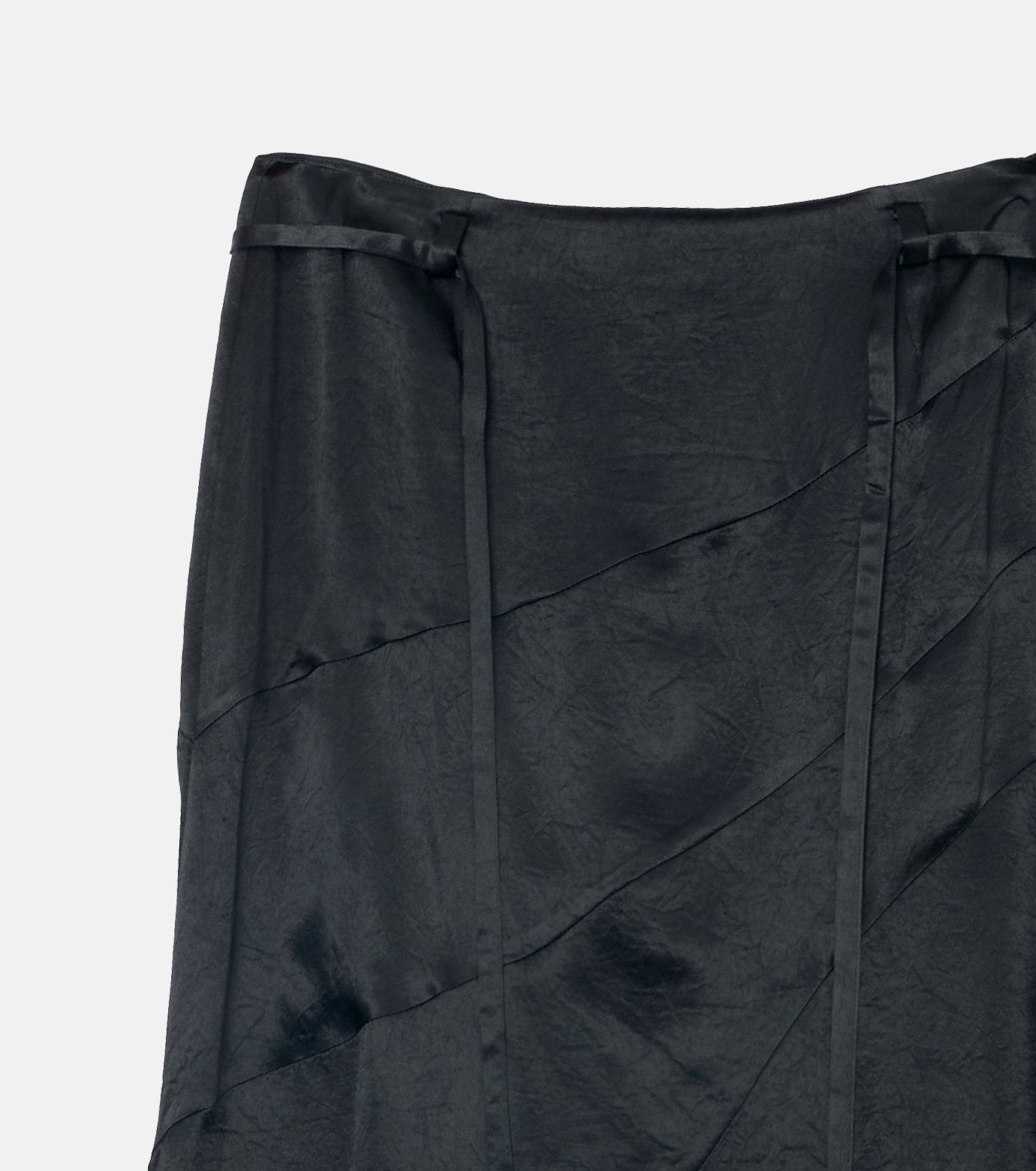 Solid Satin Maxi Skirt