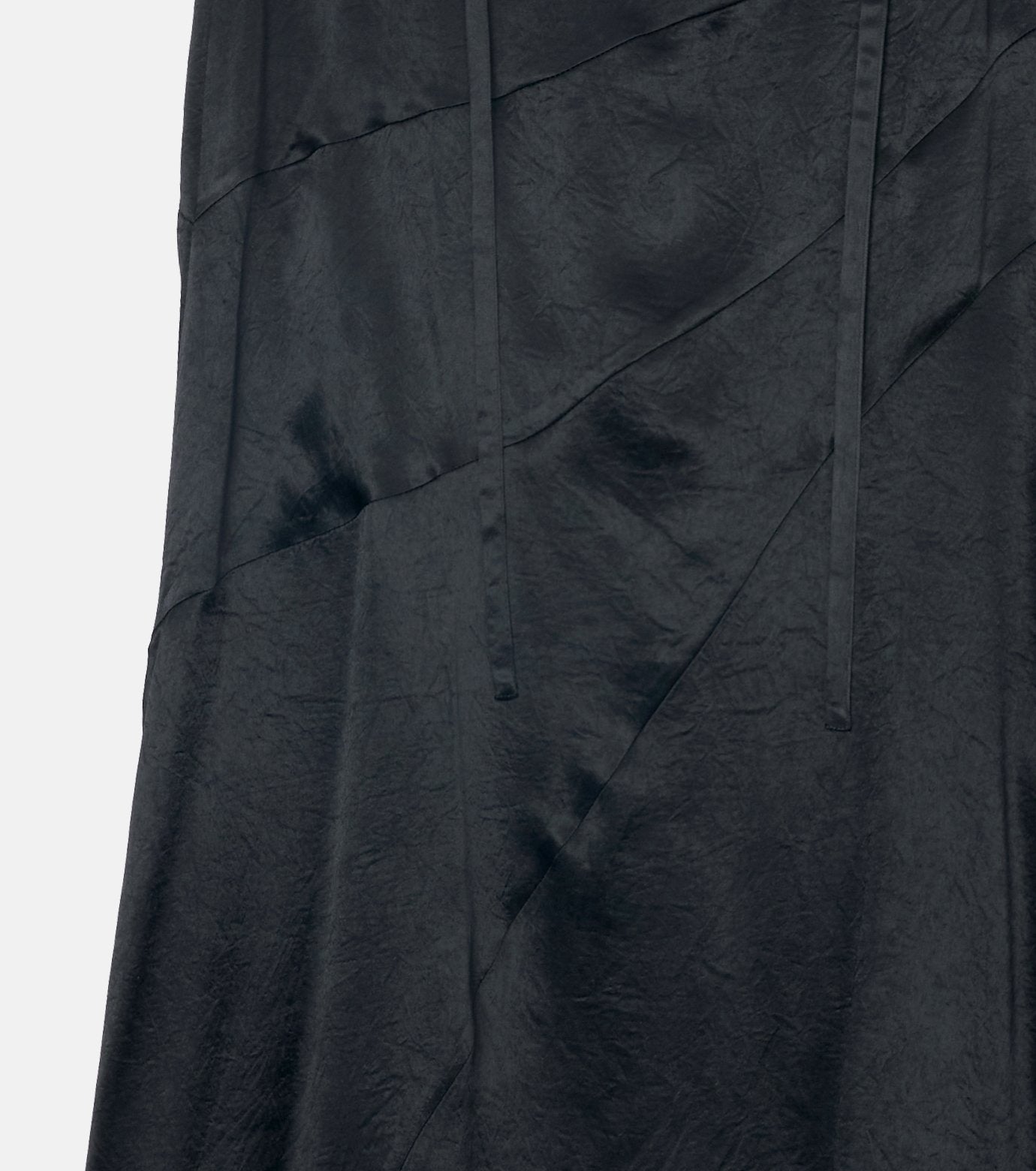 Solid Satin Maxi Skirt