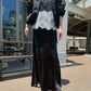 Solid Satin Maxi Skirt
