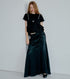 Solid Satin Maxi Skirt