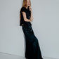 Solid Satin Maxi Skirt