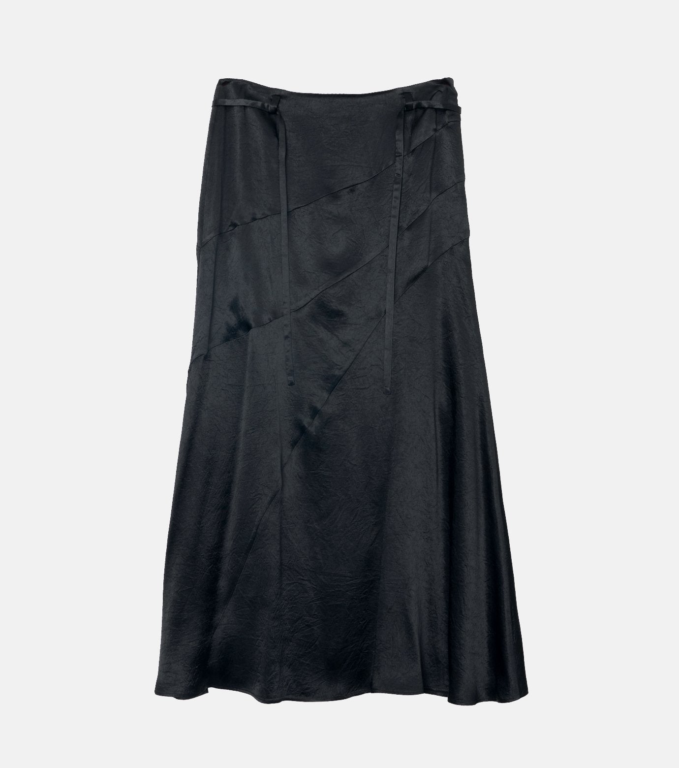 Solid Satin Maxi Skirt