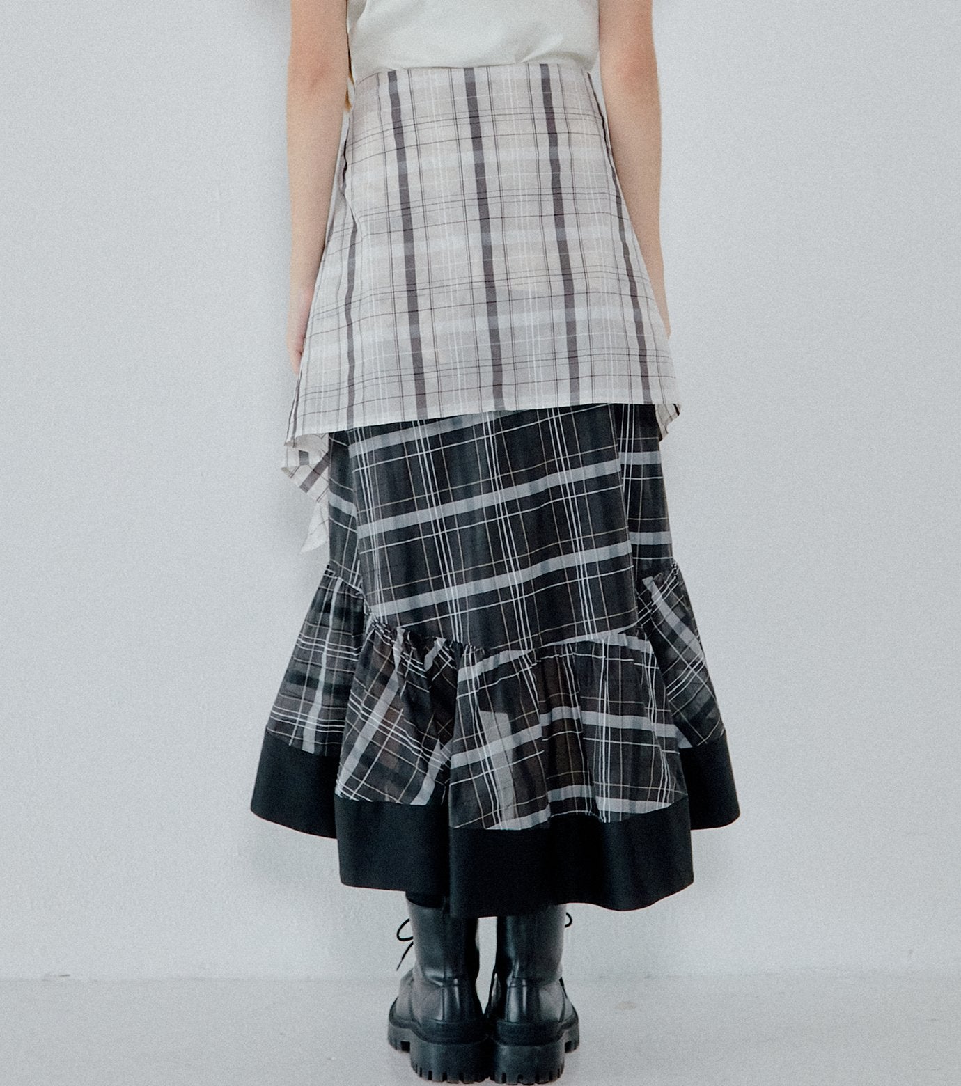 Sheer Plaid Skirt
