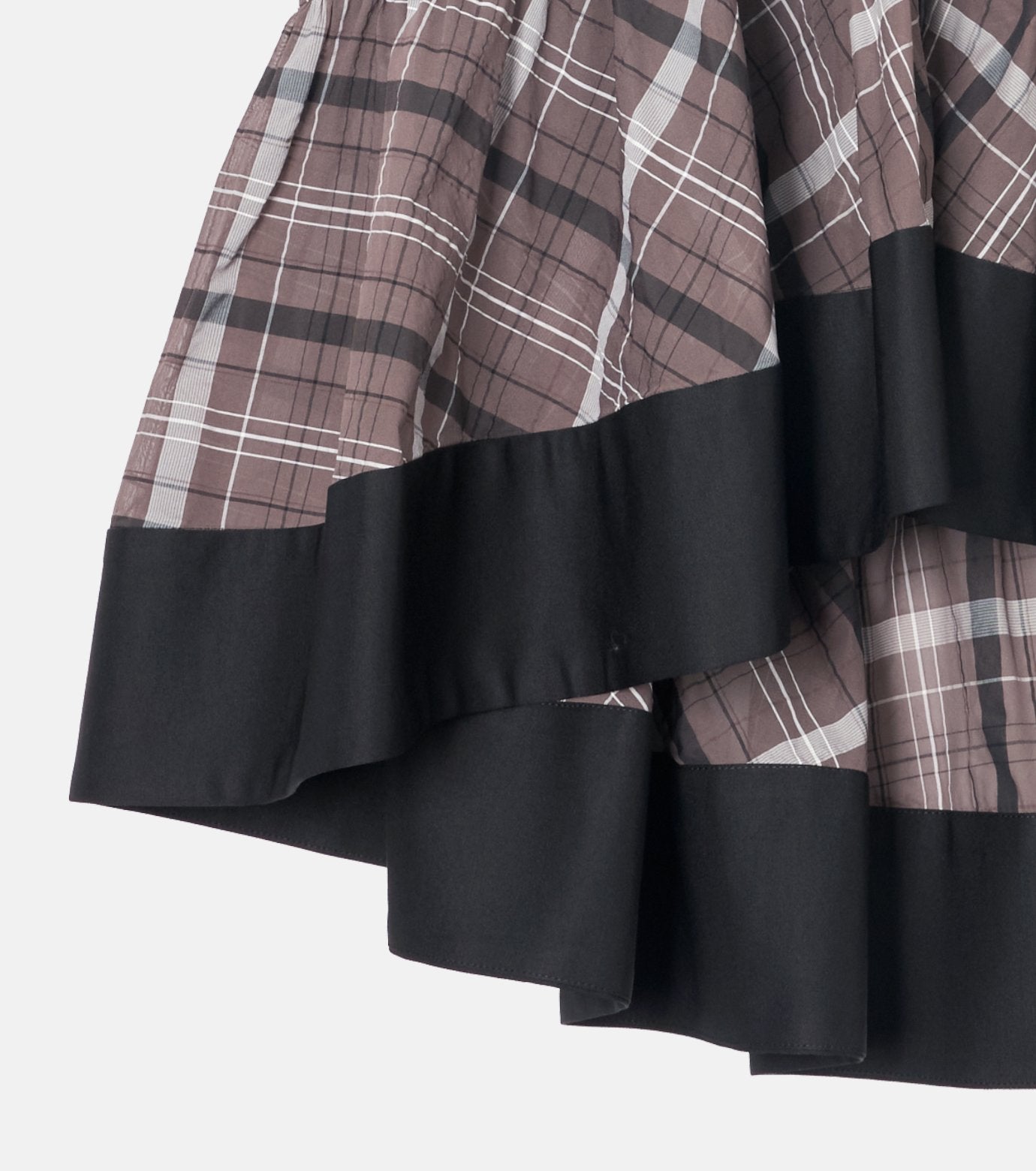 Sheer Plaid Skirt