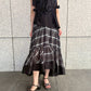 Sheer Plaid Skirt