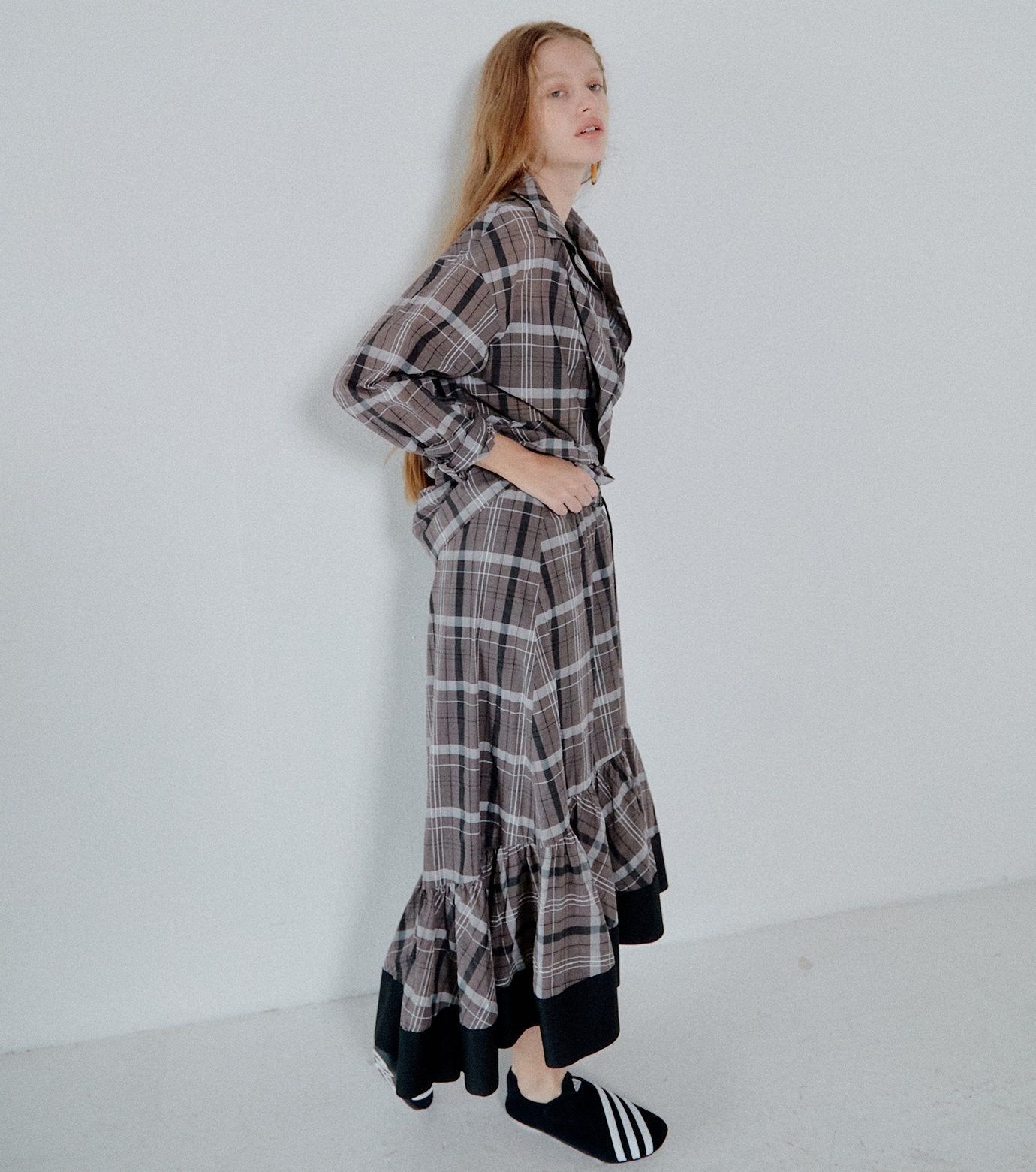 Sheer Plaid Skirt