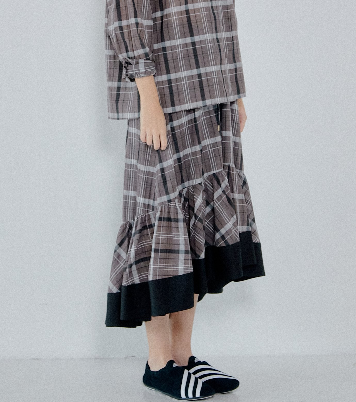 Sheer Plaid Skirt