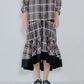 Sheer Plaid Skirt
