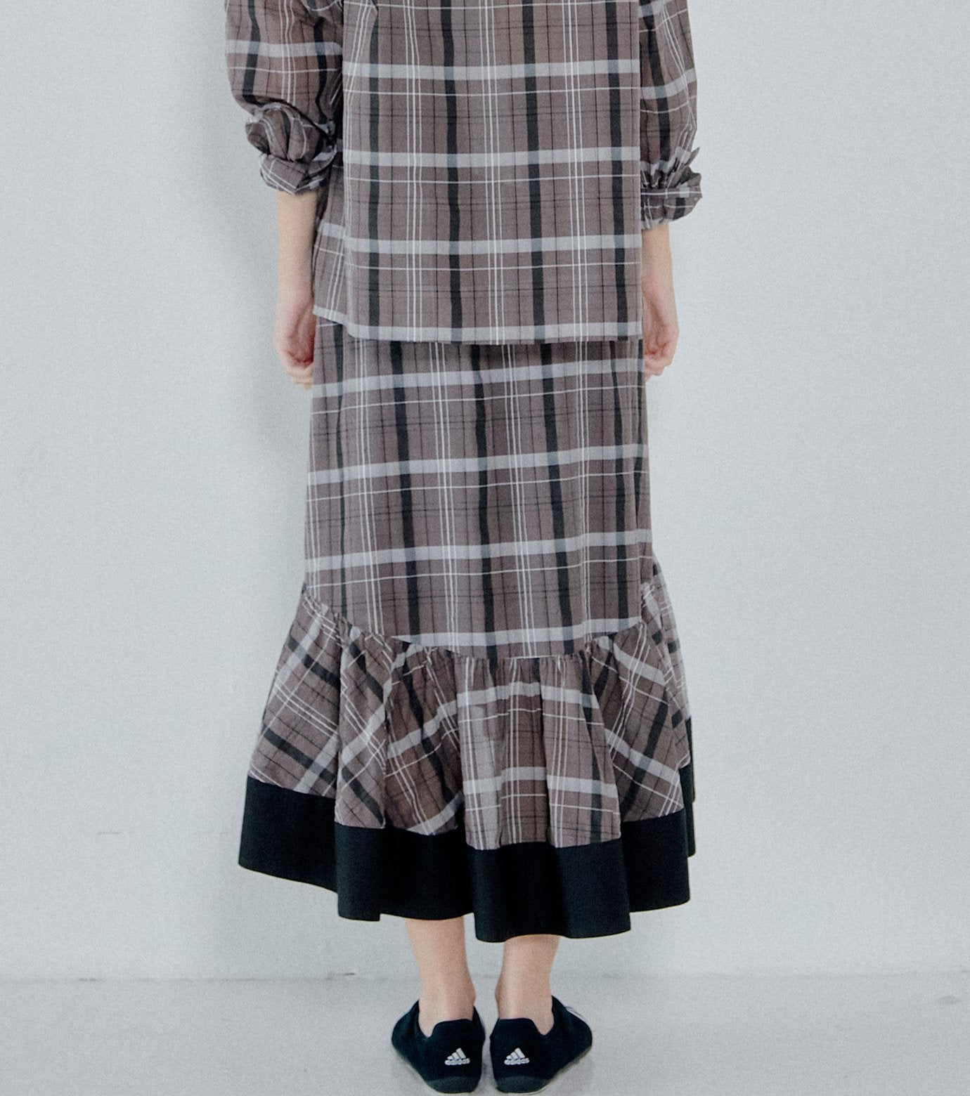 Sheer Plaid Skirt