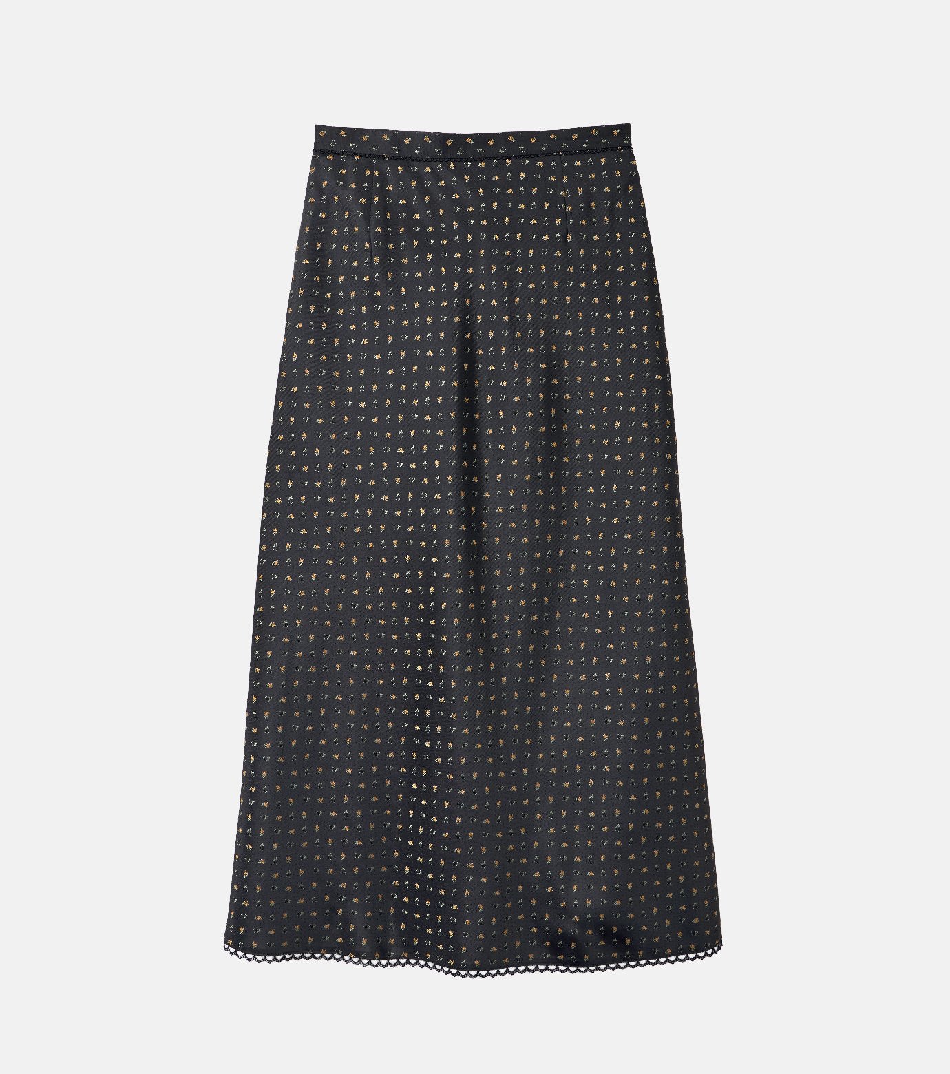 Floral Jacquard Midi Skirt