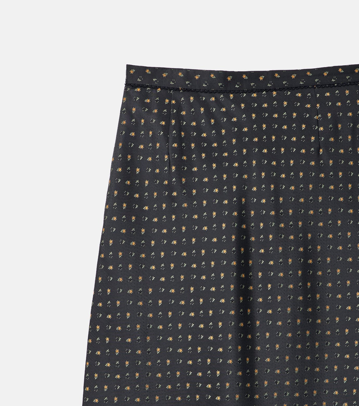 Floral Jacquard Midi Skirt