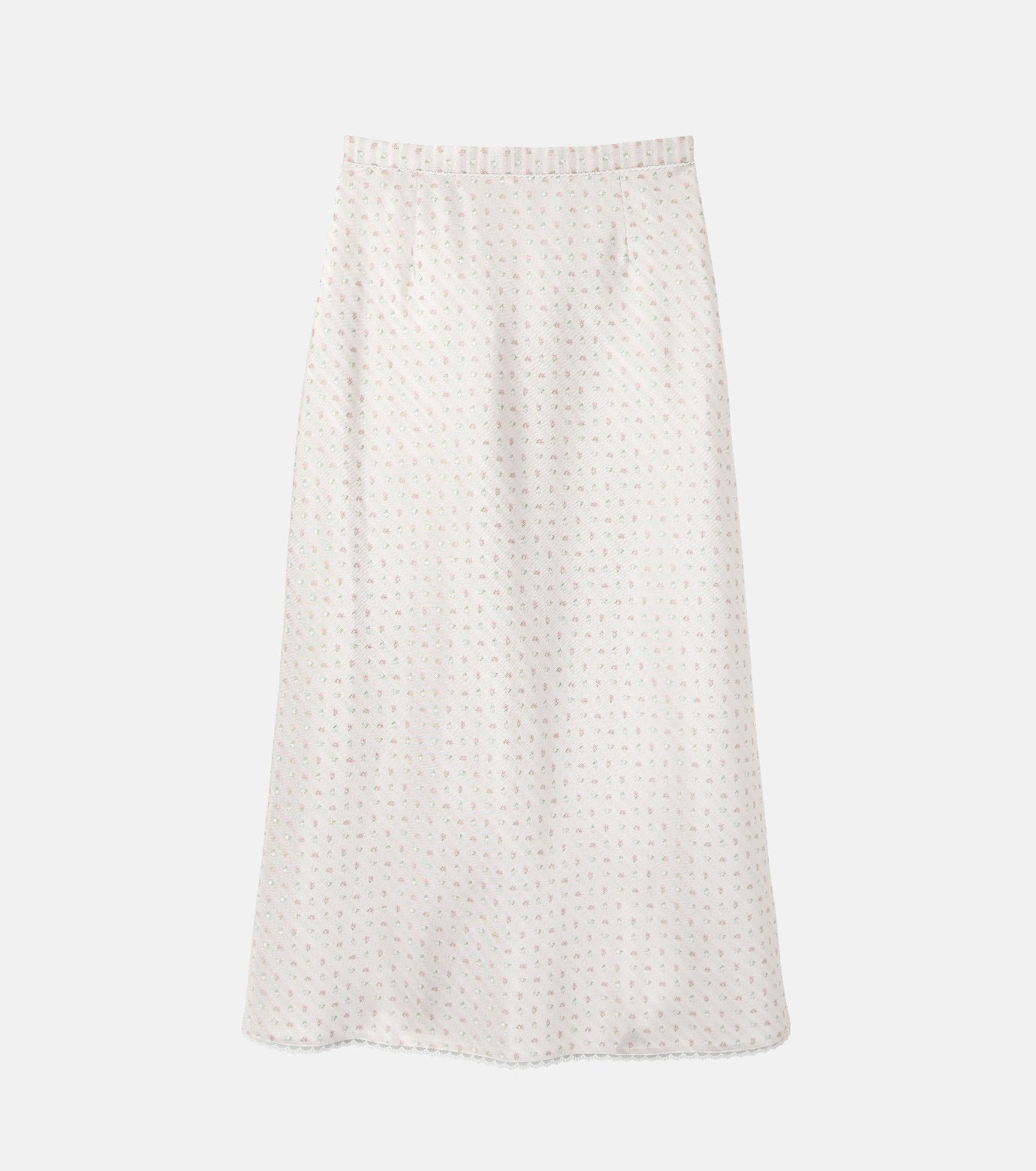Floral Jacquard Midi Skirt