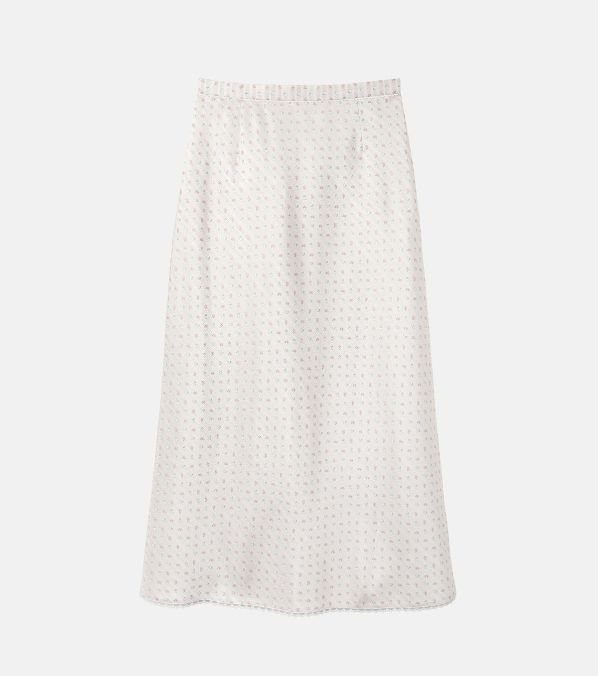 Floral Jacquard Midi Skirt